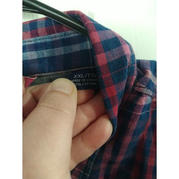 Tommy Bahama Men's XXL Shirt Plaid Purple Collared Button Up Long Sleeve - Picture 3 of 9